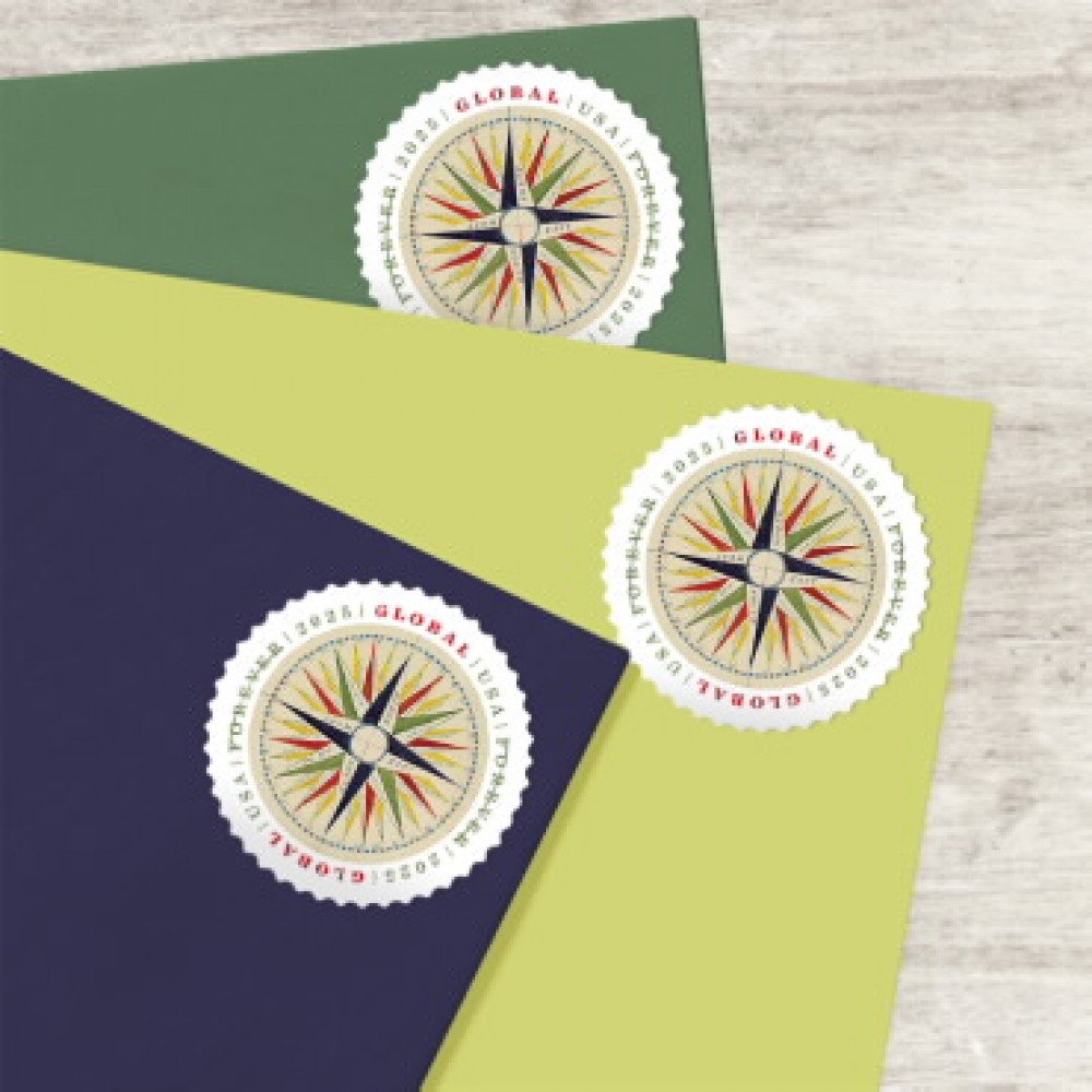 2025 Global:1794 Compass Rose Stamps Sheet of 10