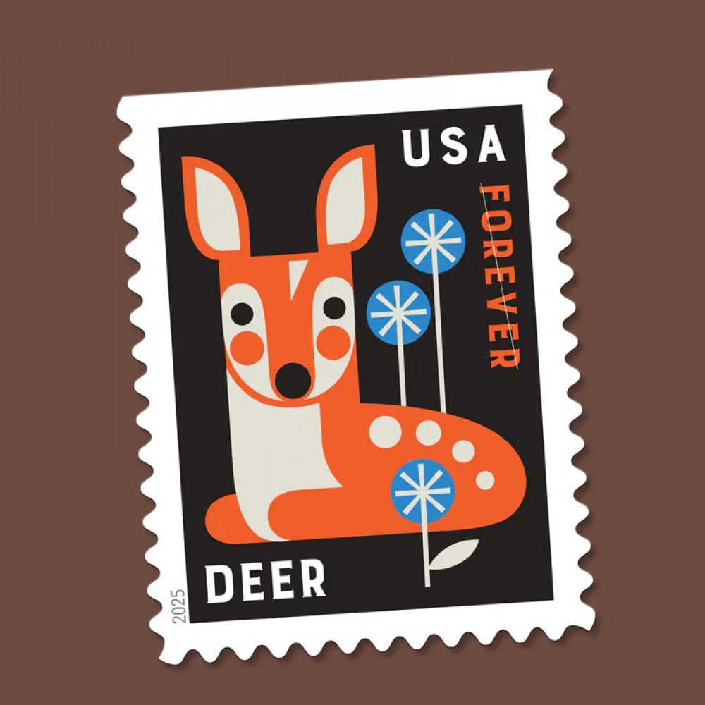 2025 Baby Wild Animals Stamps, Booklet of20