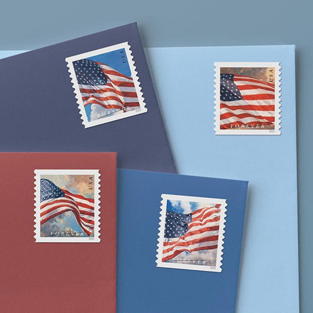 2024 USPS Forever American Flag Stamps Rolls