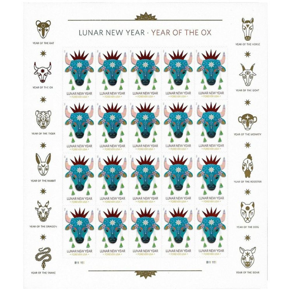 (2021) USPS Lunar New Year: Year Of The Ox Stamps